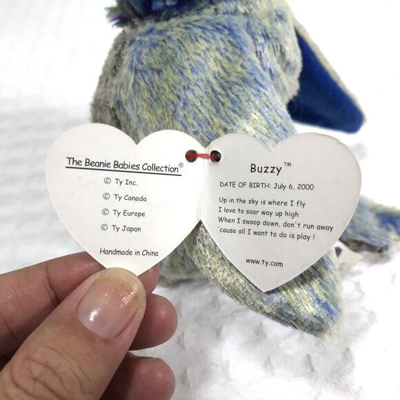 5/$25 Plush Bird TY Beanie Babies Buzzy 2000 - Picture 9 of 11